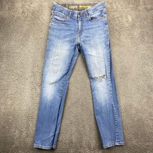Lazer Jeans Mens‎ 32x32 Blue Distressed Denim With Knee Rips Casual Pants